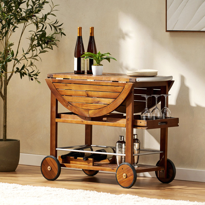 Chariot-bar en bois Porsha