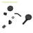 Multi Function Dual Shower Head - Shower System With 4.7" Rain Showerhead, 8-Function Hand Shower, Matte Black