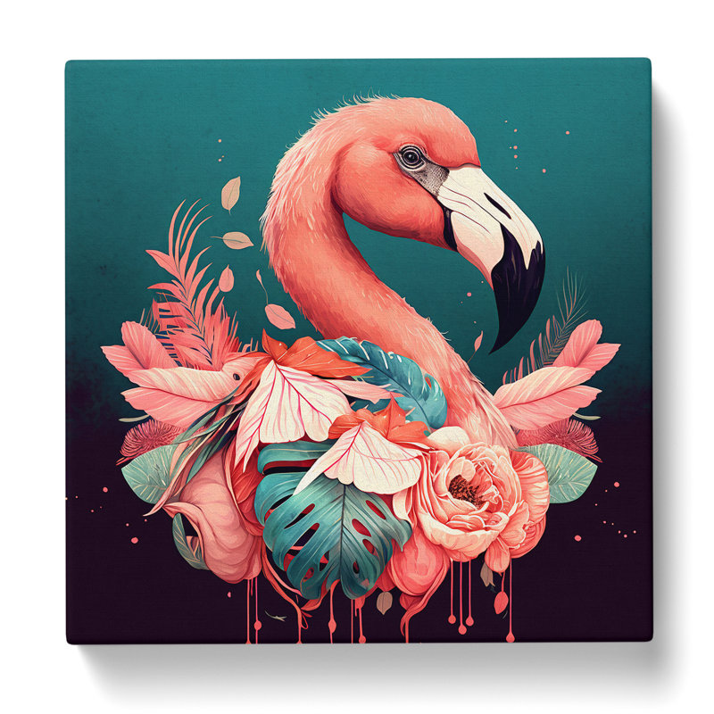 Flamingo Boho - No Frame Print, 50cm H x 50cm W x 3cm D
