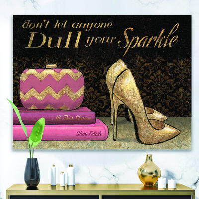 Gold Fashions High Heels - Impression sur toile tendue