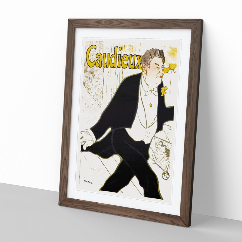 Caudious by Henri de Toulouse-Lautrec - Picture Frame Painting, 48cm H x 36cm W x 2cm D, Walnut Framed