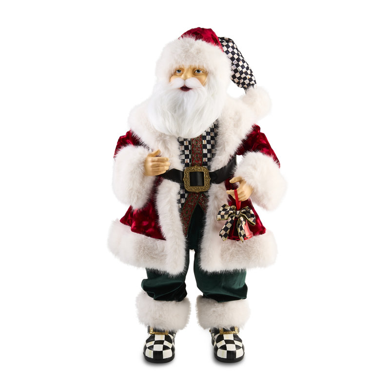 Animated Courtly Fabric Santa