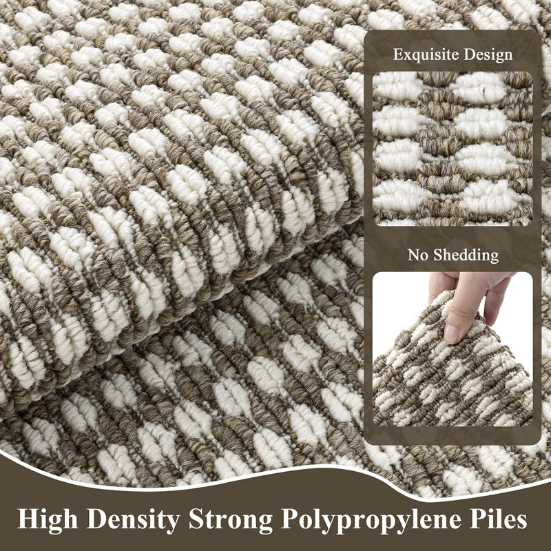 Area Rug, Runner 2' x 8', Brown