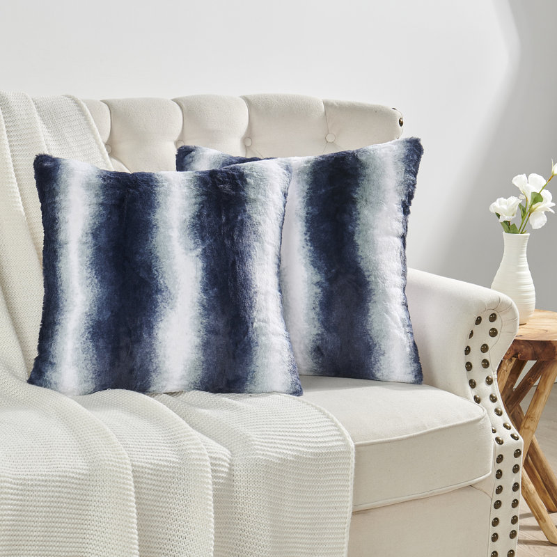 Animal Print Square Cushion Cover, Blue Mirage