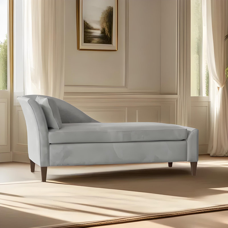 Méridienne simple et moderne, Orienté à gauche (vu de face), Gris moyen