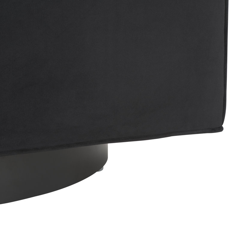 Foresthill Velvet Swivel Armchair, Black
