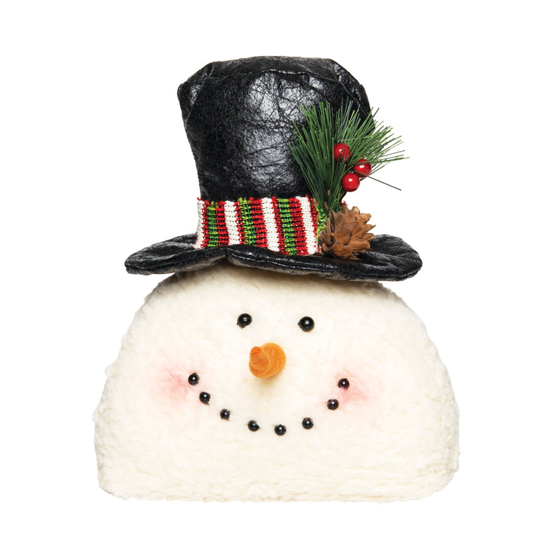 Figurine bonhomme de neige avec chapeau noir