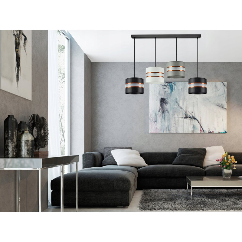 Galarza 4 - Light Kitchen Island Pendant, White/Black/Grey