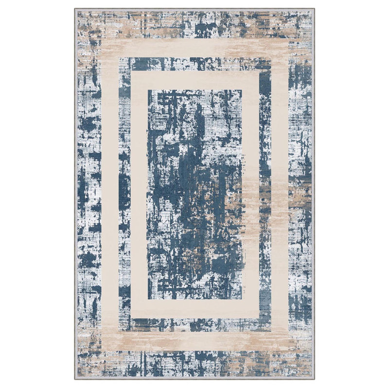 Tapis de couloir élégant, 100% polyester, hauteur de poils de 0,3 po | Pois antibactérien antidérapant en PVC | Design tissé avec impression numérique 3D | Lavable à la machine, parfait pour la décoration intérieure et le confort
