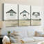 LANDSCAPES Series LXV III - Toile tendue avec châssis sur mesure - 3 pièces-663188651