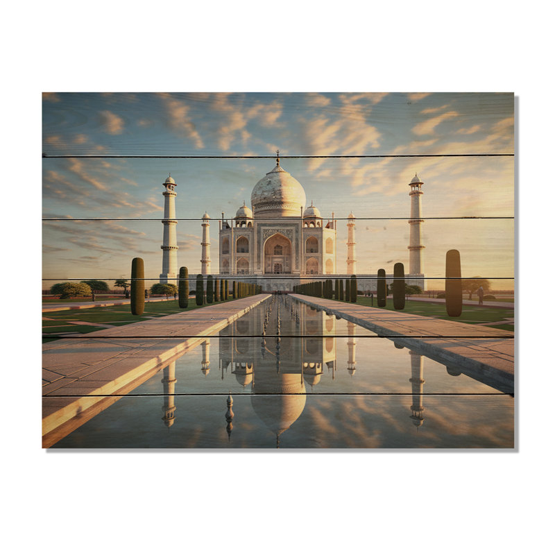 Art de l'Islam Taj Mahal I sur bois, H 10 po x l 20 po x P 0,78 po