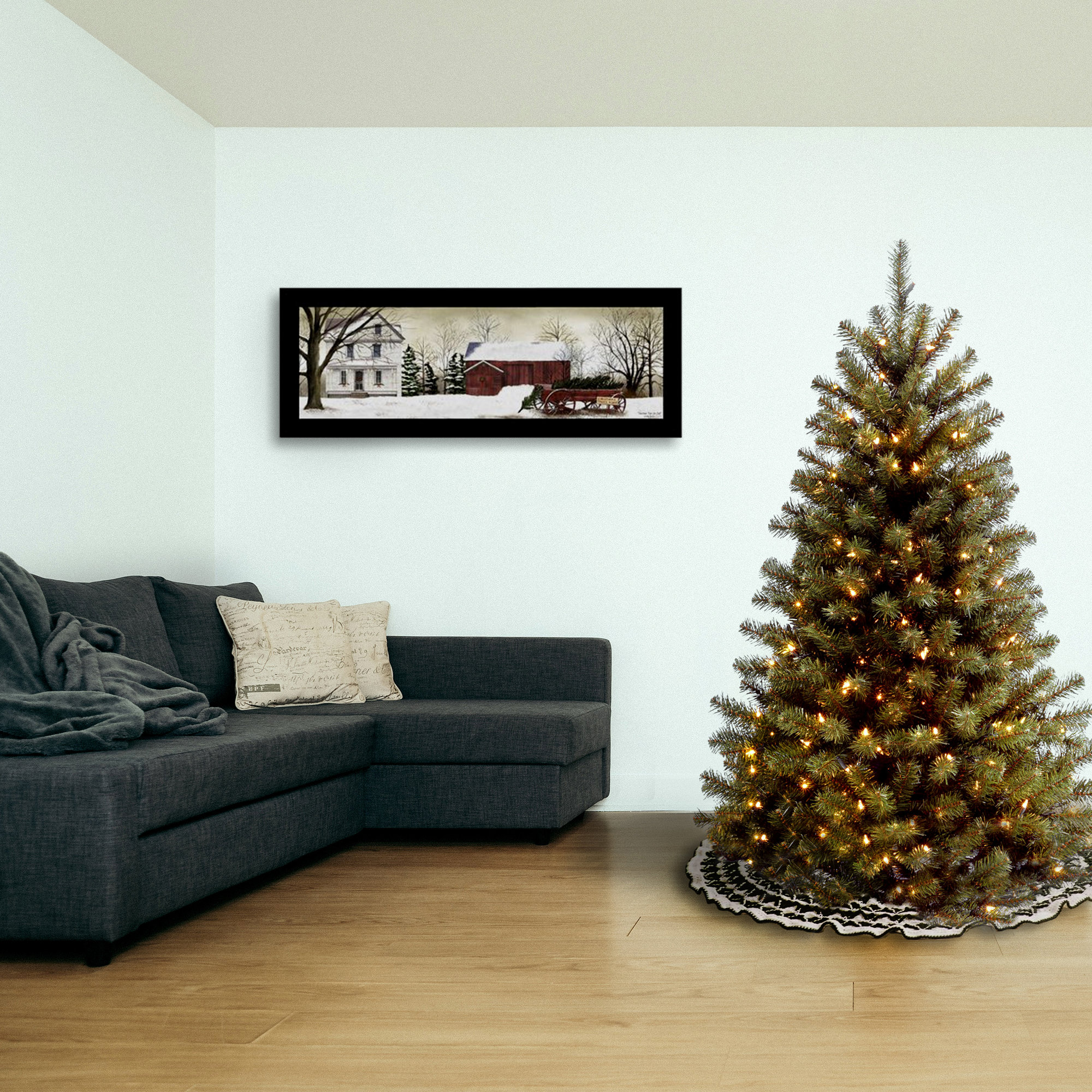 Norwood Fir Green Spruce Christmas Tree with Lights, 5 FT
