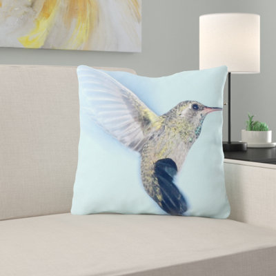 Coussin en jeté hummingbird