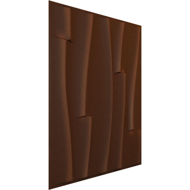 Panneau mural 3D décoratif Brick Wave EnduraWall, Rouille métallique vieillie universelle