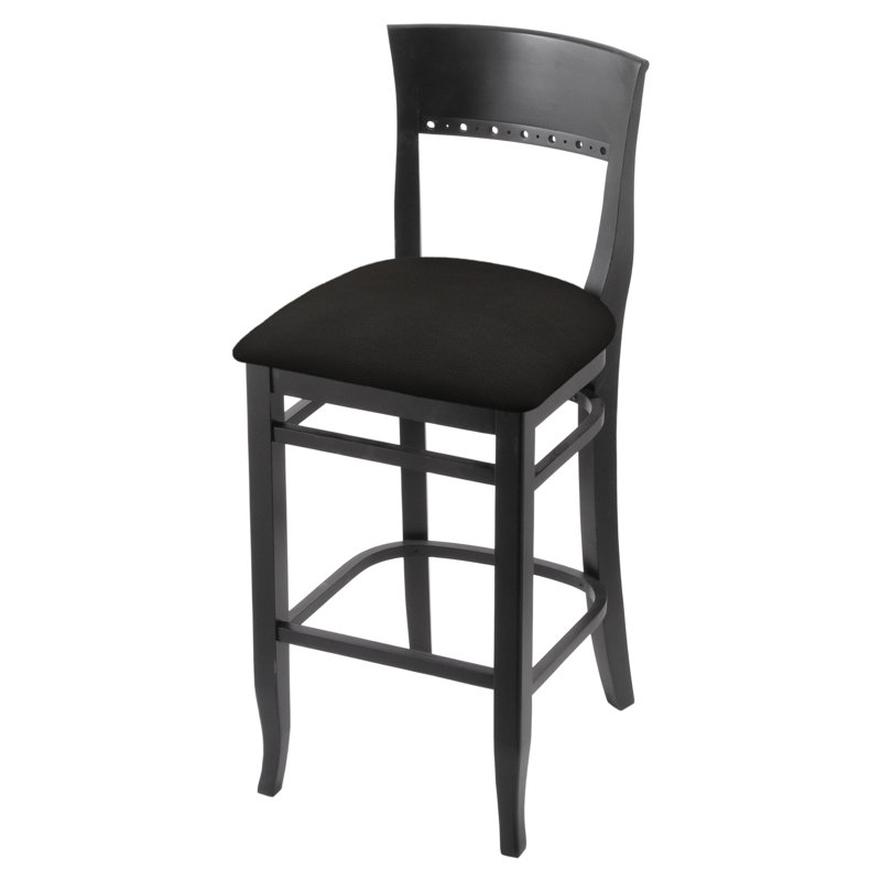 25" Bar Stool, Black, Canter Espresso