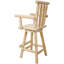 Tabouret de bar rustique, chaise en bois avec accoudoirs pour salle à manger, restaurant, pub-413285679
