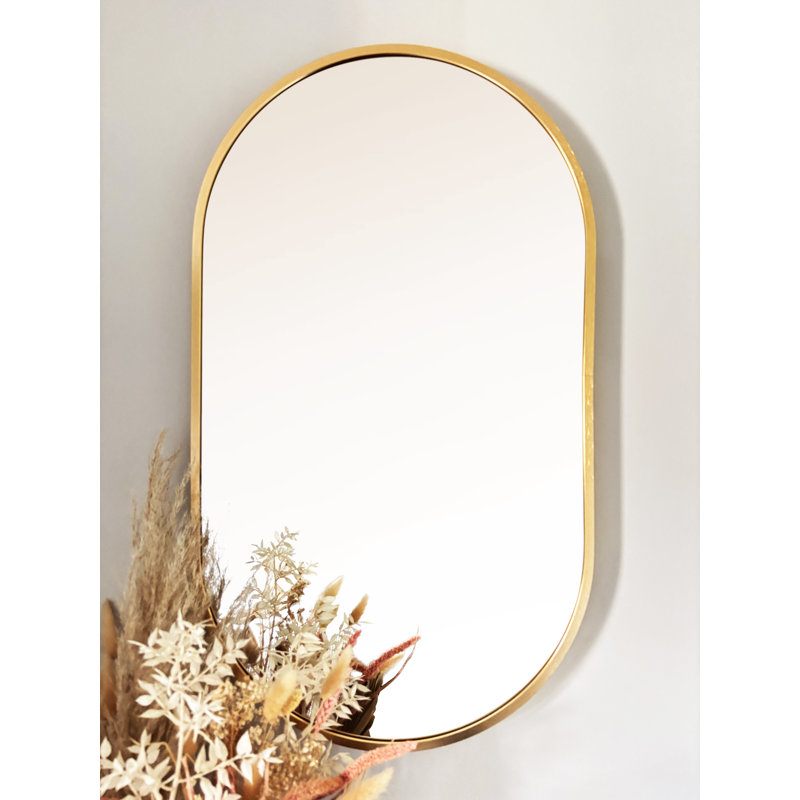 Delmarie Metal Oval Mirror