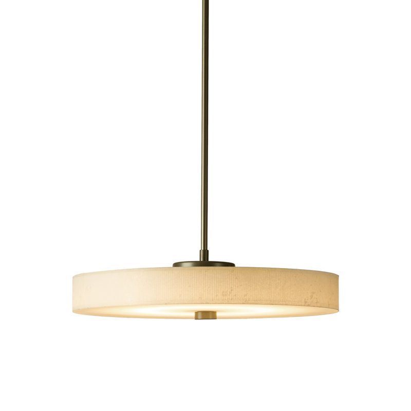 Disq 1 - Light Unique Drum LED Pendant, Large: 10.1" to 52.1", Dark Smoke