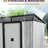 Spacious 6Ft X 5Ft Outdoor Shed With Transparent Plate & Material - Ideal For Lawn, Garden Equipment 6 Metal Storage Lockable Doors - For Long-Lasting Backyard, Use-122098283