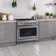 Cosmo 36 in. Stellar Collection 3.8 cu. ft. Dual Fuel Range, 5 Burners, Convection Oven, Textured Grip Handle, Stainless Steel