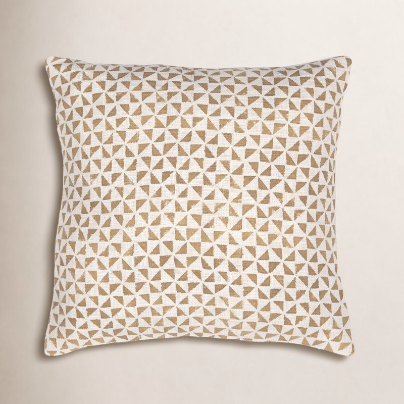 Coussin Zetta, Beige / Chameau, Inférieur, 22 po x 22 po