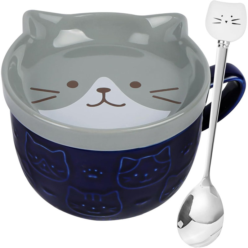 Ceramic Coffee Mug, Blue/Gray