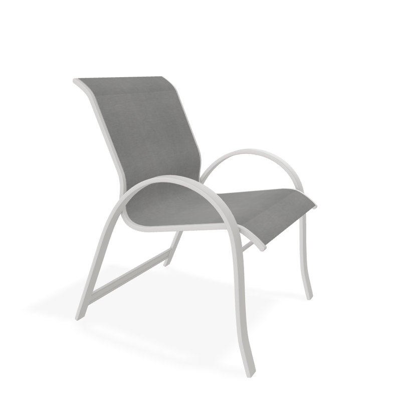 Aruba 1 Outdoor Dining Armchair, Snow
