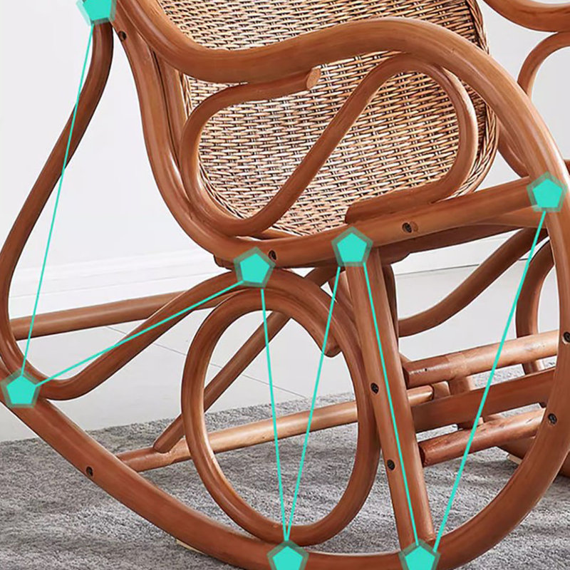 Chaise berçante en rotin respirant