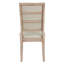 Chaises de salle à manger en chêne rustique (2 pièces), siège et dossier recouverts de tissu beige, dossier en échelle de bois de 2, finition, zone de dossier rembourrée