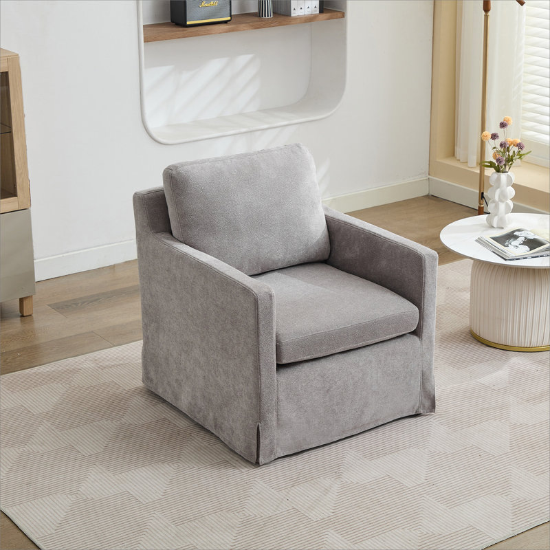 Pivote Brookson CAL117, H 34,8 po x l 29,9 po x P 33,1 po, Gris chenille