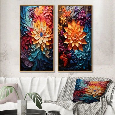 Granier - Abstract Botanicals Canvas Wall Art Set Of 2