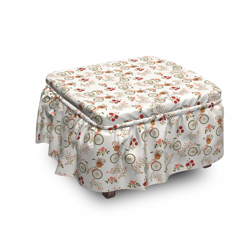 Housse pour repose-pieds Bikes Poppy Flowers