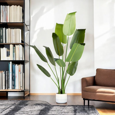 Artificial Bird Of Paradise Tree In Plastic Nursery Pot