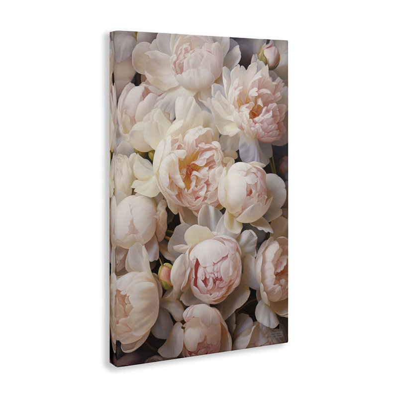 Art mural sur toile Blooming Pink Pivoines par Roozbeh Bahramali, H 24 po x l 16 po