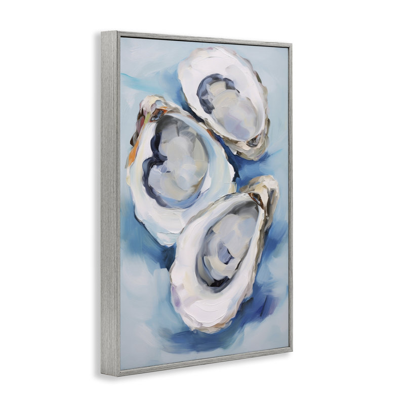 Oyster Shell Trio Gray, estampe numérique par Petal Prints Design, Estampe numérique Farmhouse, H 18 po x l 12 po