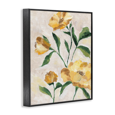  Yellow Camellia Blossoms Framed Giclee Art by Nikita Jariwala