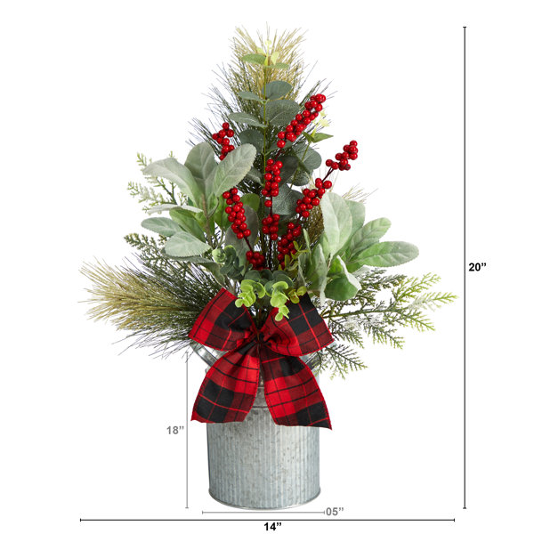 The Holiday Aisle® 20'' Faux Berry Plant & Reviews