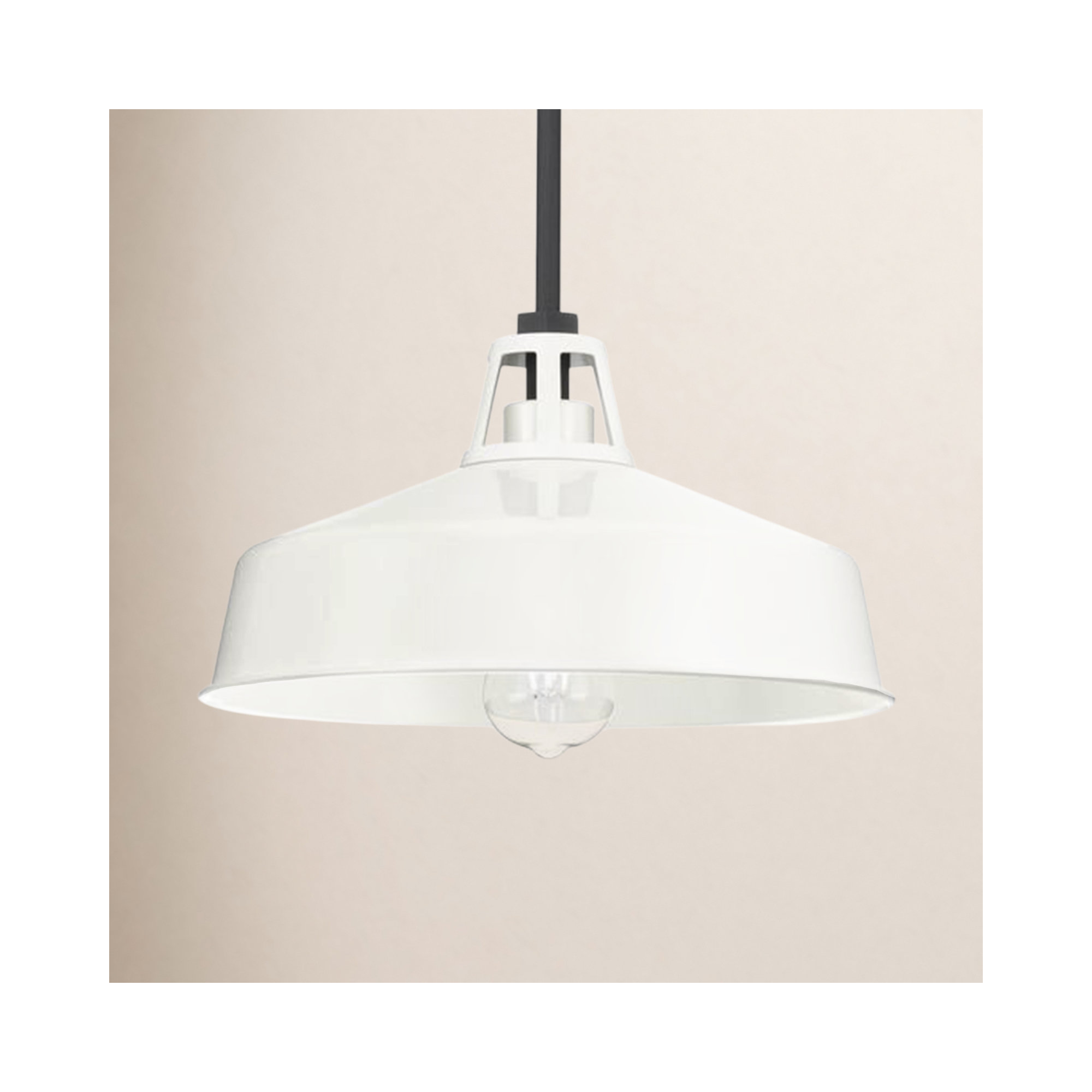 Outdoor Metal Pendant, White