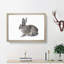 Brown Bunny Rabbit Painting - Single Picture Frame Print on MDF-56633423-56633422