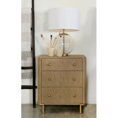 Maxine 3-drawer Nightstand Sand Wash
