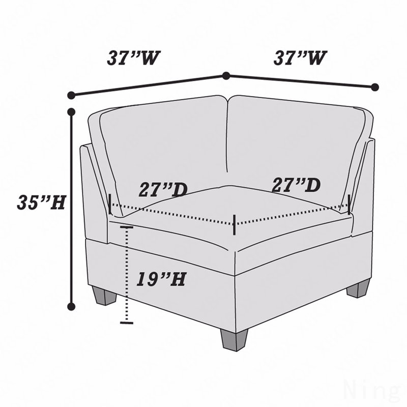 Ensemble modulaire - 2 pièces en gris, Gris foncé