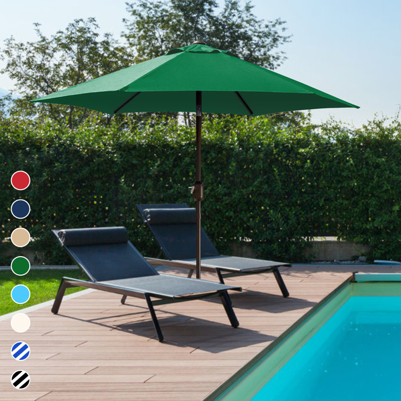 Shadan 90'' Tilt Market Umbrella, Navy