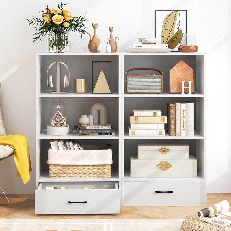 Nobumitsu Storage Bookcase, White