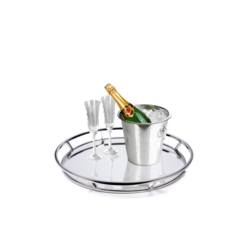 Coward Mirrored Serving Tray, 2" H x 20.5" W x 20.5" D