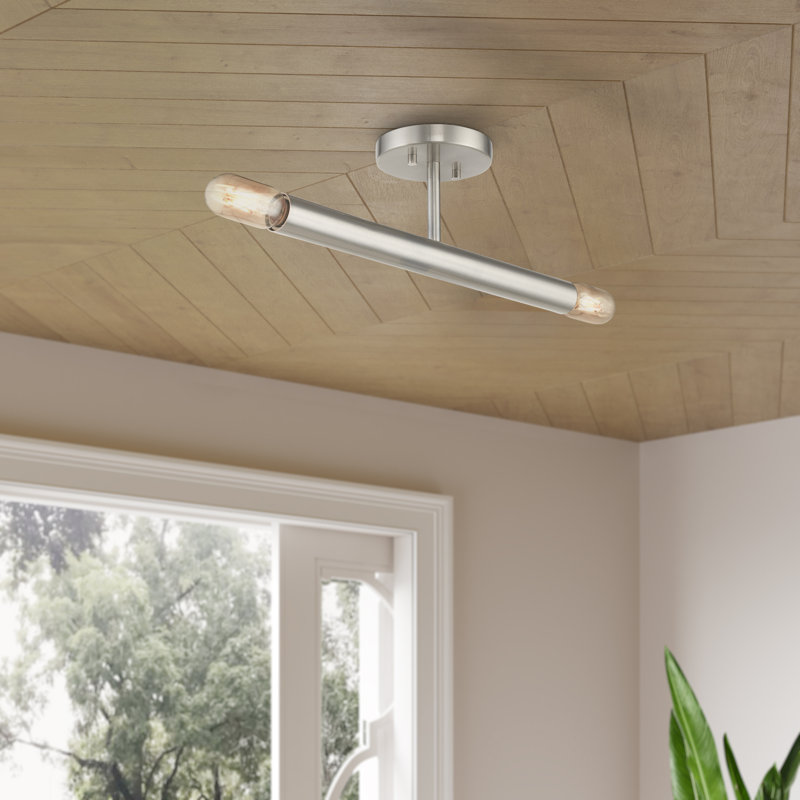 Margolf Semi Flush Mount, Brushed Nickel