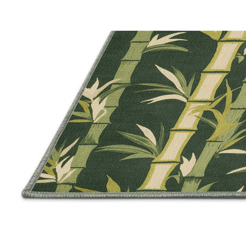  Tapis hawaïen lavable en bambou, Rectangle 5 pi x 7 pi