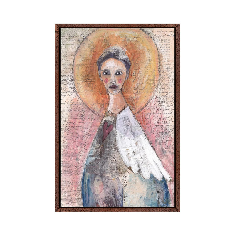 Birdhguhl by Tamara Laporte - Print on Canvas, 66.04 cm H x 45.72 cm W, Classic Brown Wood Framed