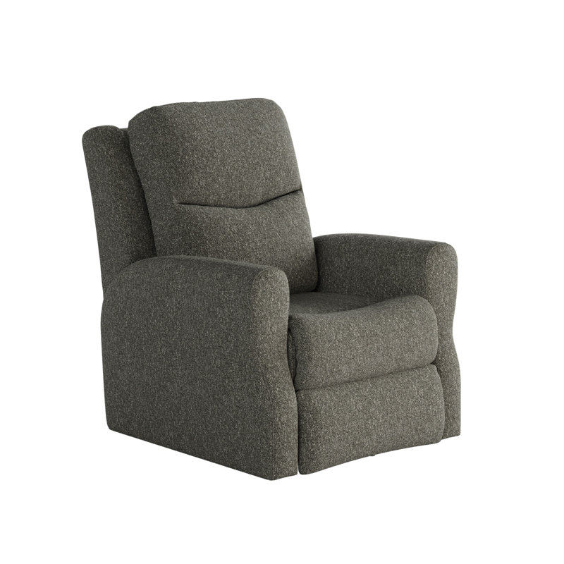 Fame Headrest Recliner, Dark Gray Polyester, Power/Rocker