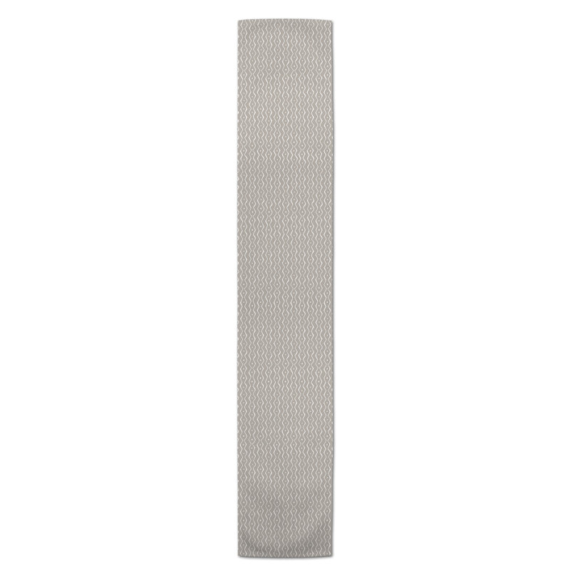 Koziol Geometric Table Runner, 72" L x 16" W, Khaki, Chevron
