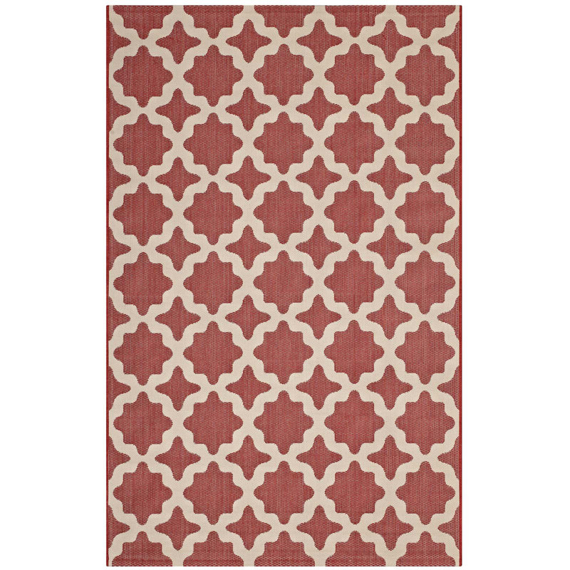 Modway Cerelia Moroccan Trellis Indoor and Outdoor Area Rug, Rectangle 5' x 8'